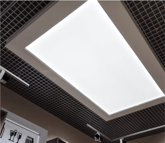 Потолок с подсветкой через полотно