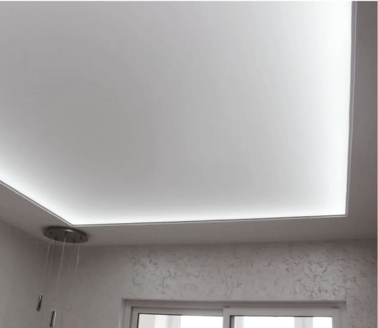 Потолок с подсветкой через полотно